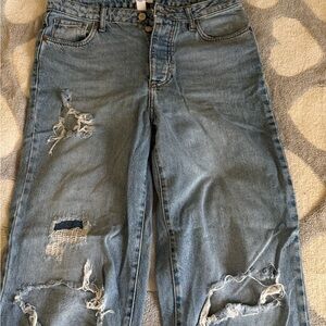 Forever 21 Distressed Blue Jeans